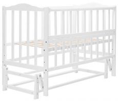 Ліжко Babyroom Зайченя ZL201 маятник поздовжнього хитання, відкидний бік біле